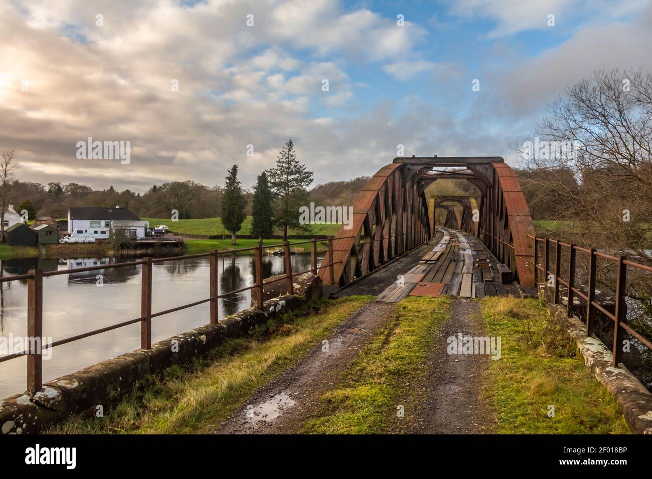 Loch Ken Railway Viaduct auf der alten 'Paddy Line', Dumfries und Galloway, Schottland Stockfoto