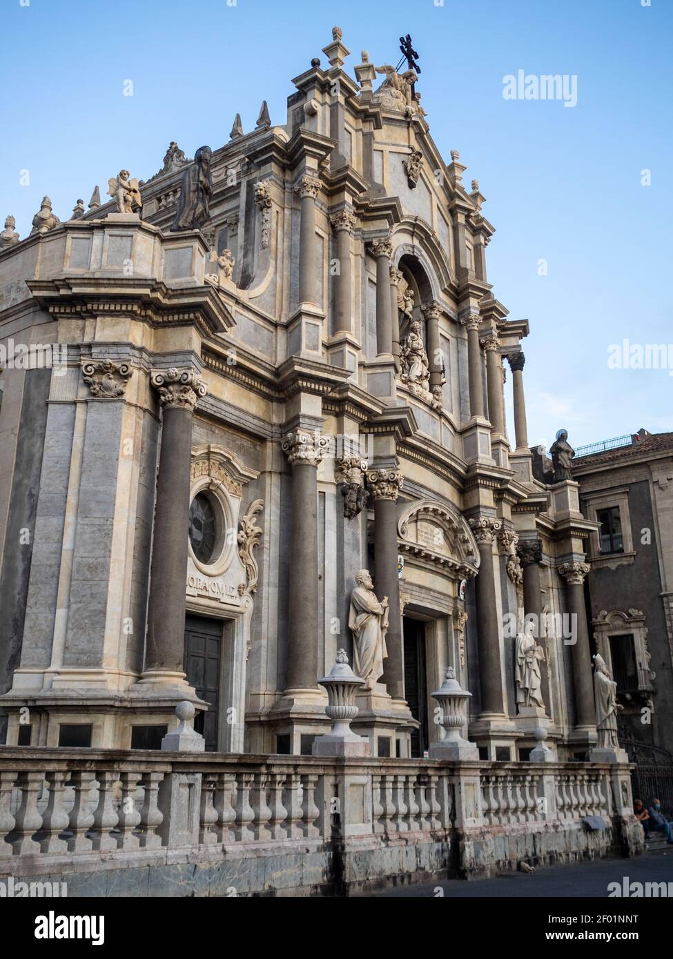 Fassade der Kathedrale von Catania Stockfoto
