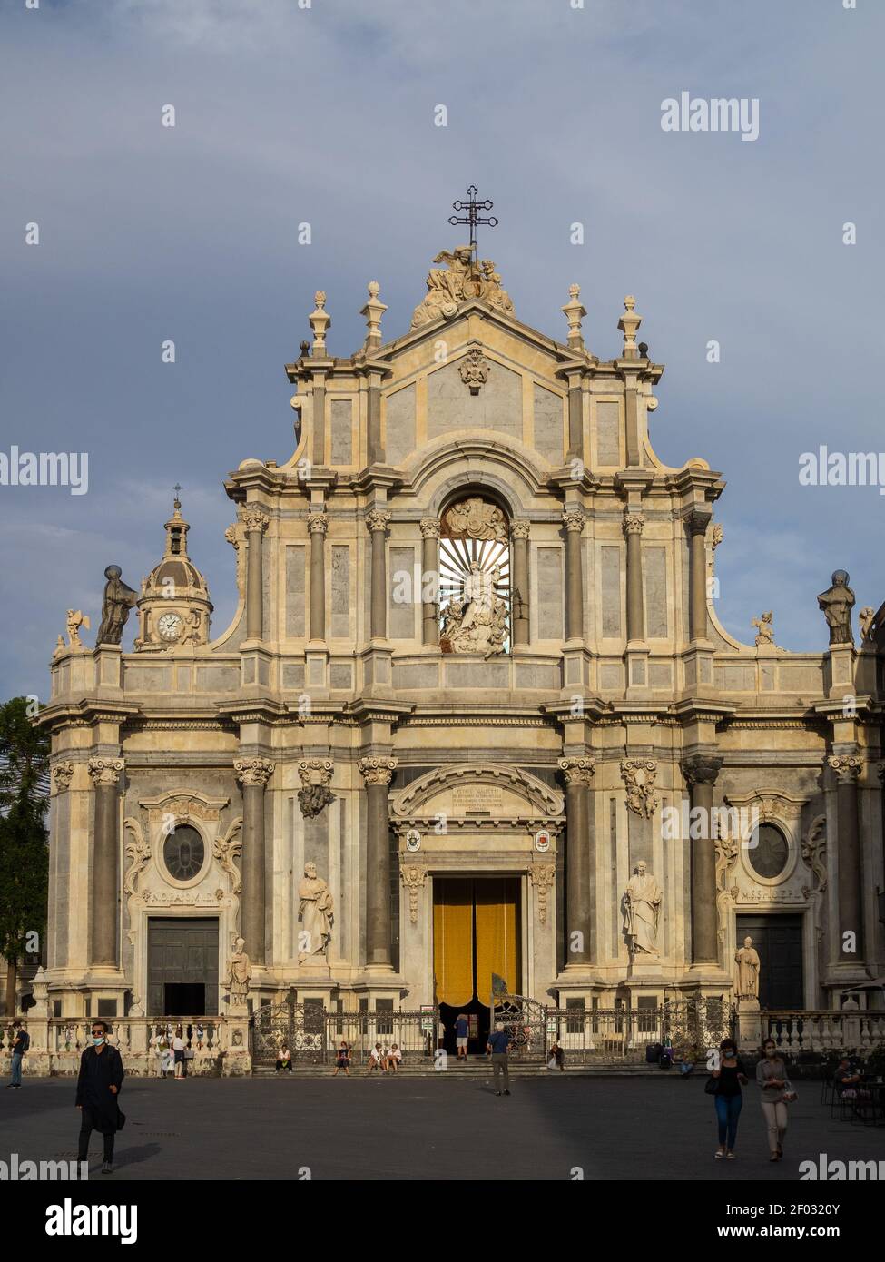 Fassade des Duomo von Catania Stockfoto