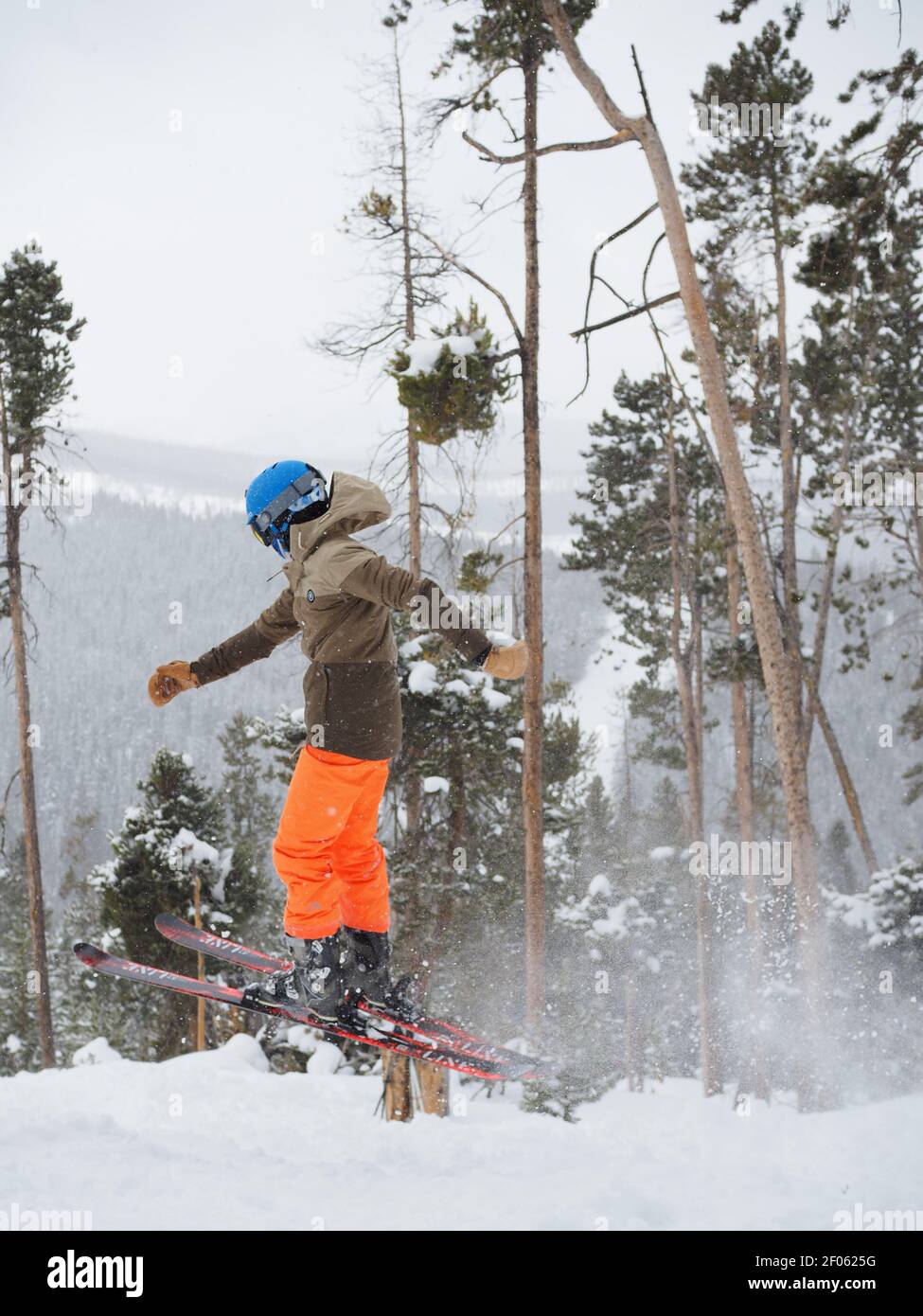 Skifahren in Colorado Stockfoto