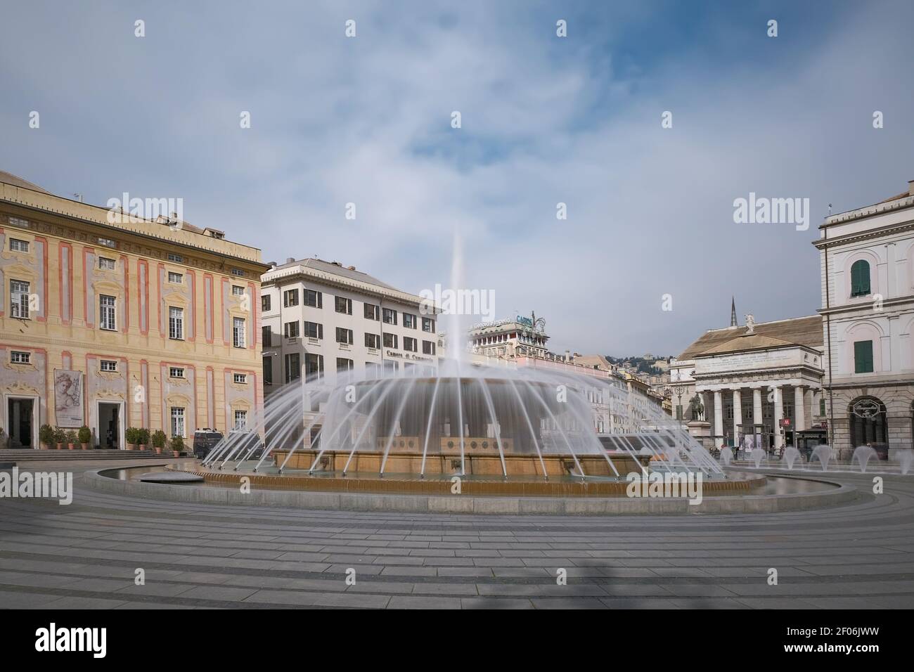 Genua Piazza De Ferrari Platz. Genua, Ligurien, Italien Stockfoto