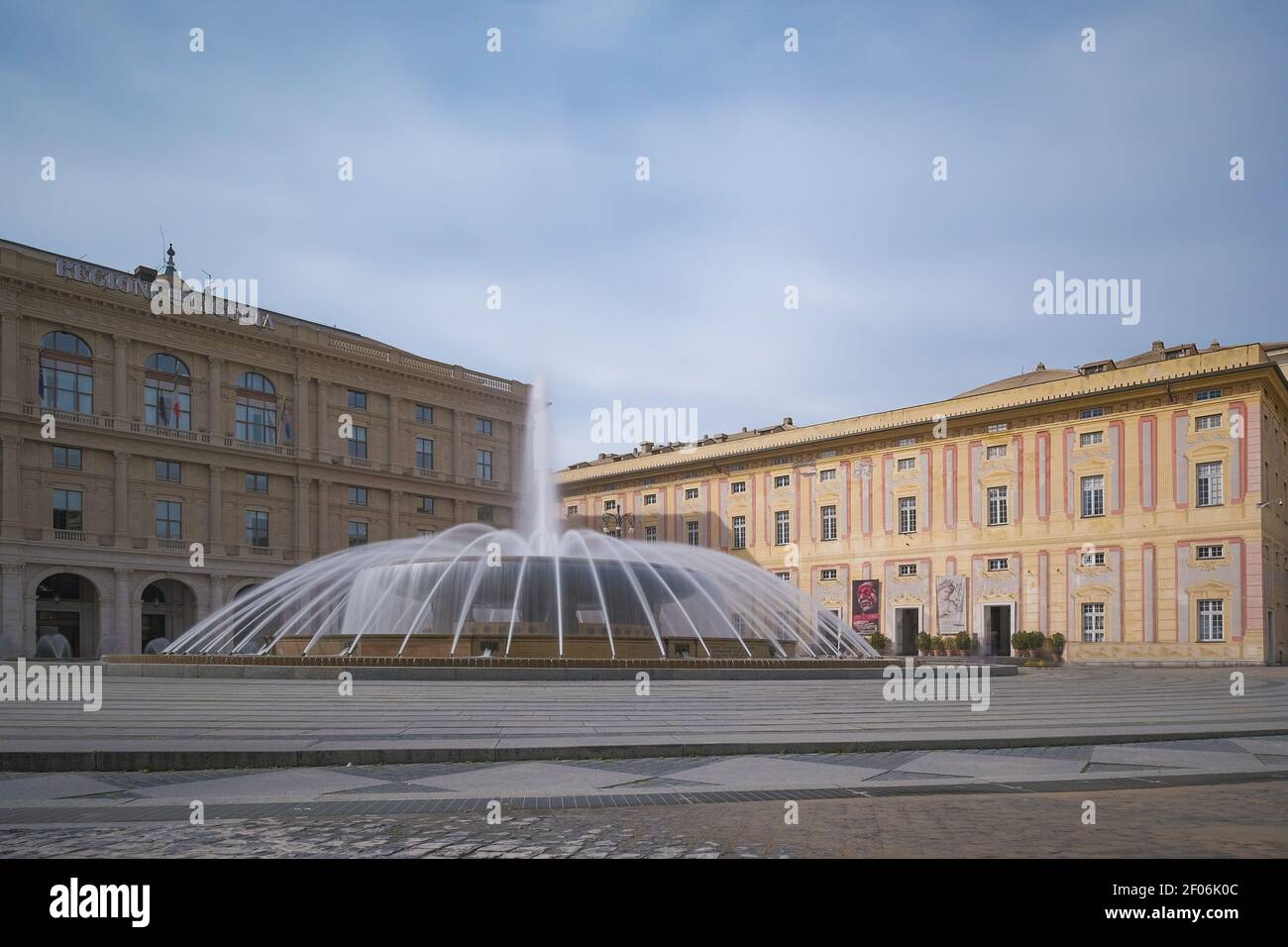 Genua Piazza De Ferrari Platz. Genua, Ligurien, Italien Stockfoto
