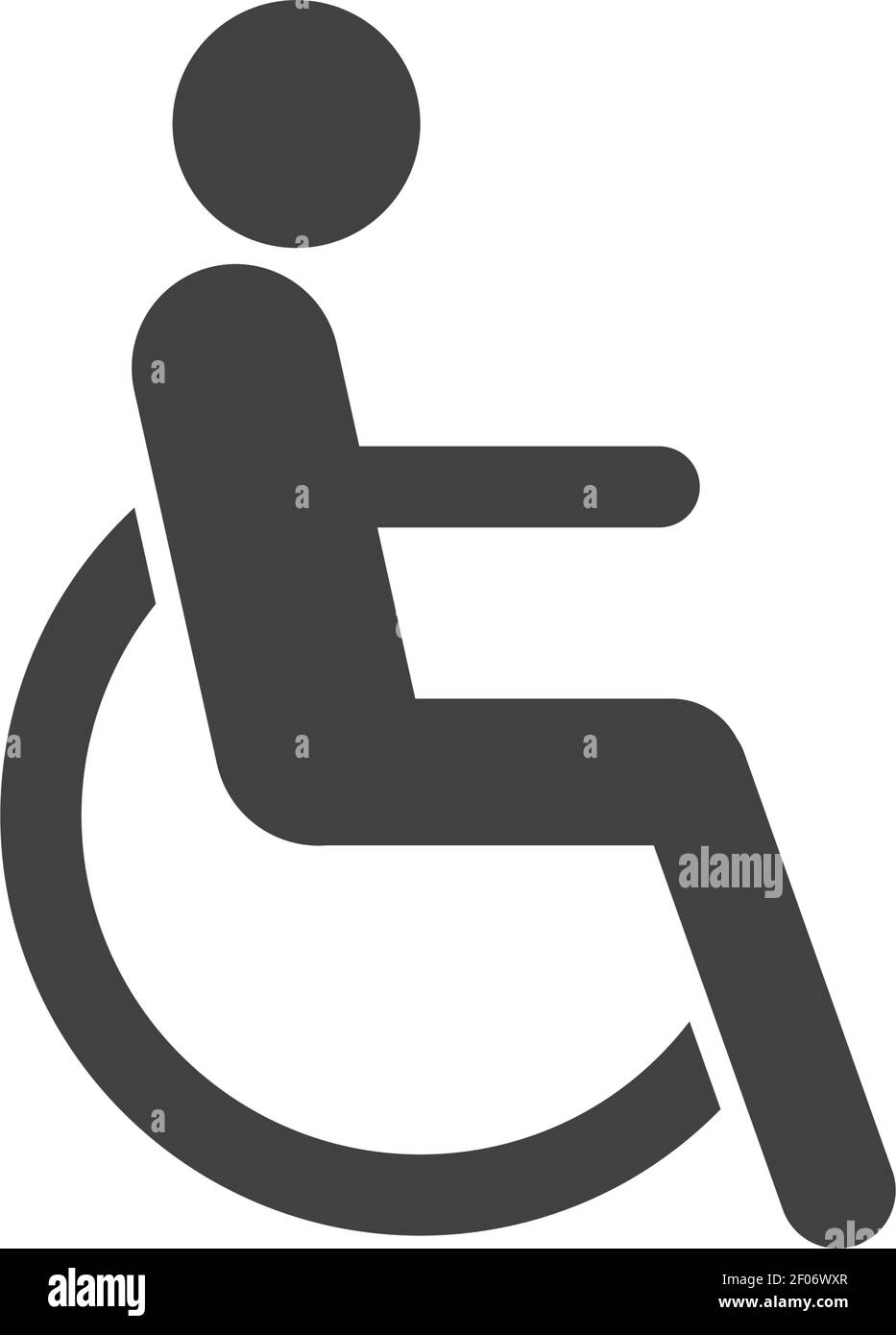Rollstuhl deaktiviert Vorlage für Vektorgrafik für Patienten Stock Vektor