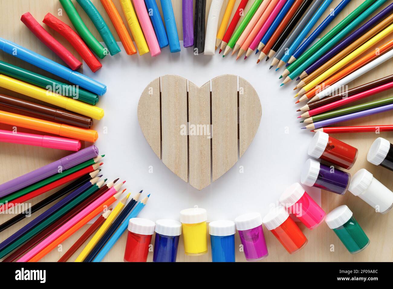 Kunst, Hobby oder Bastelkonzept mit Platz für Text Stockfoto