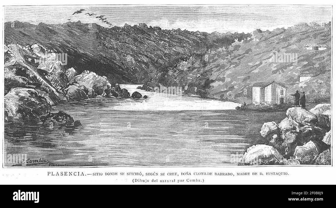 Plasencia-by-Juan-Comba-1888. Stockfoto