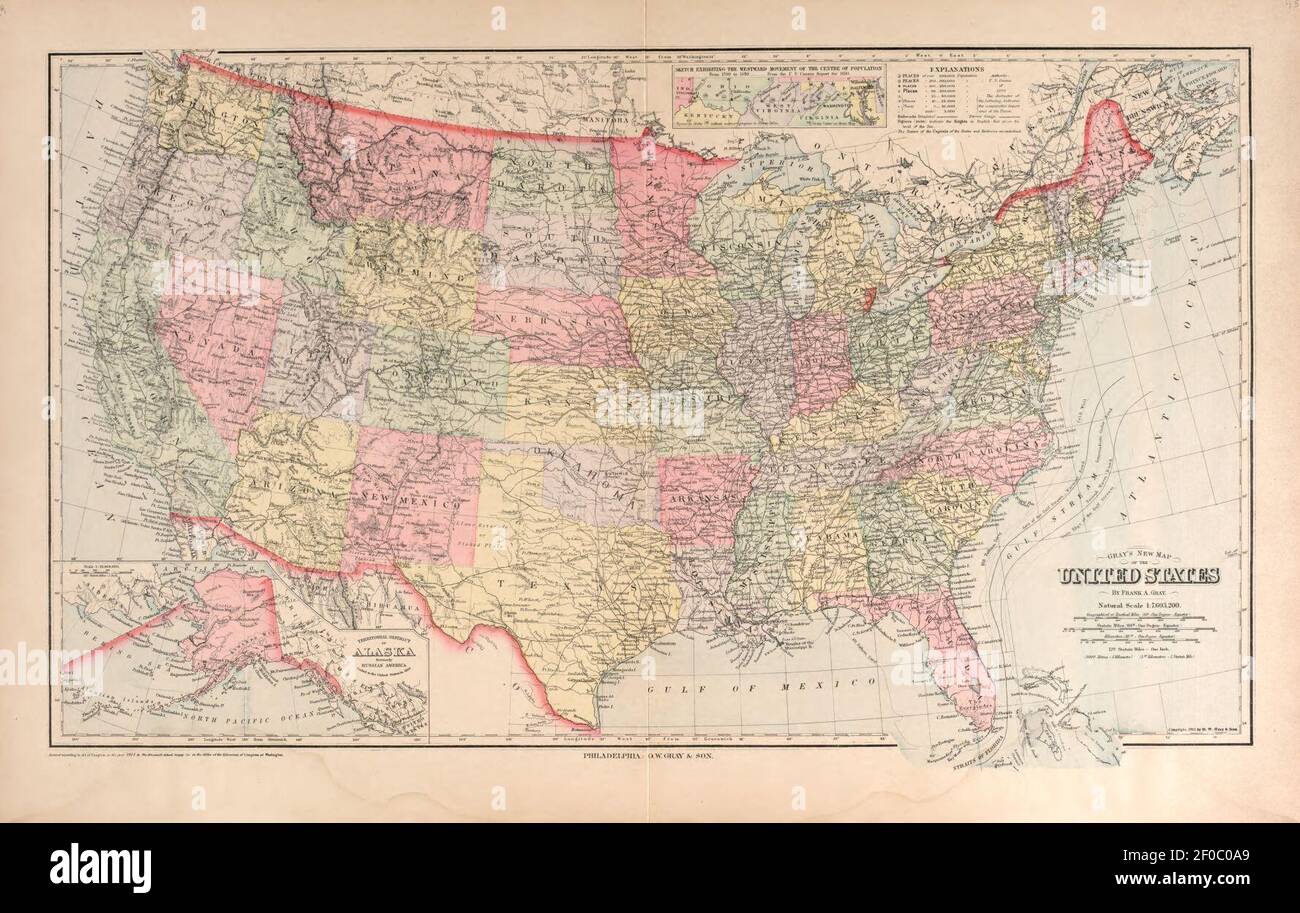 Plat Buch von Preble County, Ohio - zusammengestellt aus County Aufzeichnungen und tatsächlichen Umfragen Stockfoto