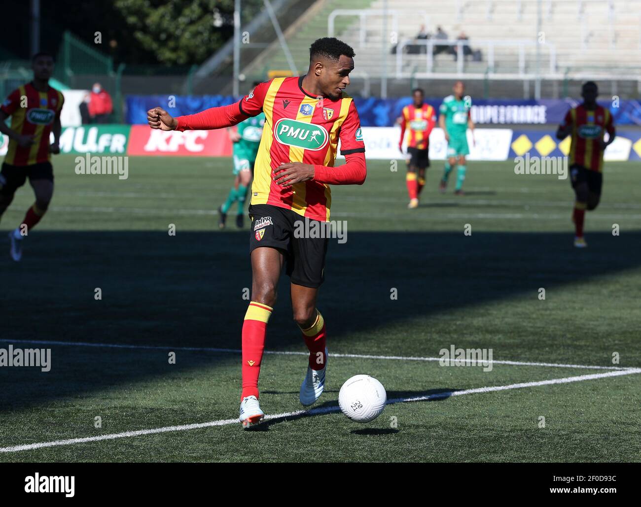 Steven Fortes von Lens während des French Cup, Runde des Fußballspiels 32 zwischen Red Star FC und RC Lens am 6. März 2021 im Bauer-Stadion in Saint-Ouen, Frankreich - Foto Jean Catuffe / DPPI Stockfoto