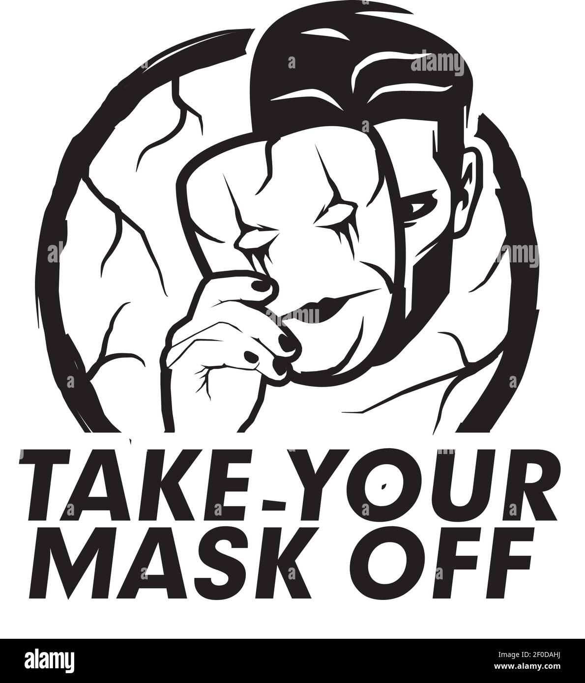 Öffnen Sie Ihre Maske Logo Design Vektor Vorlage Stock Vektor