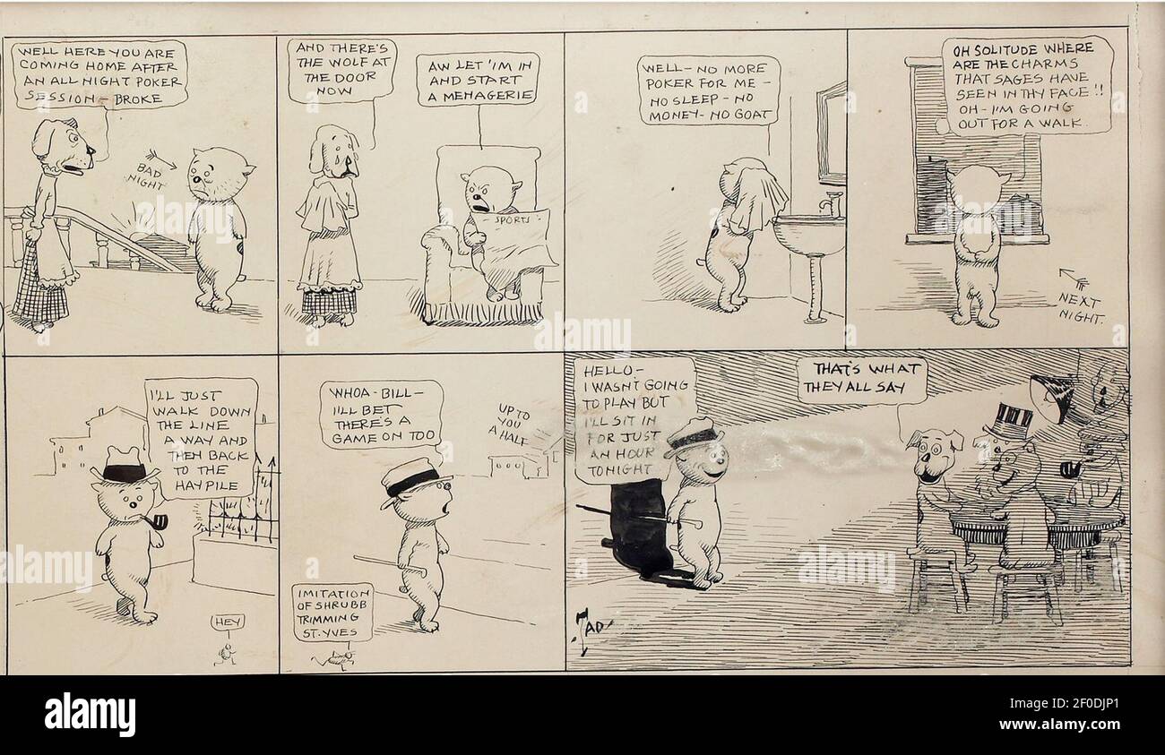 Poker-spielende Hunde (Dorgan). Stockfoto