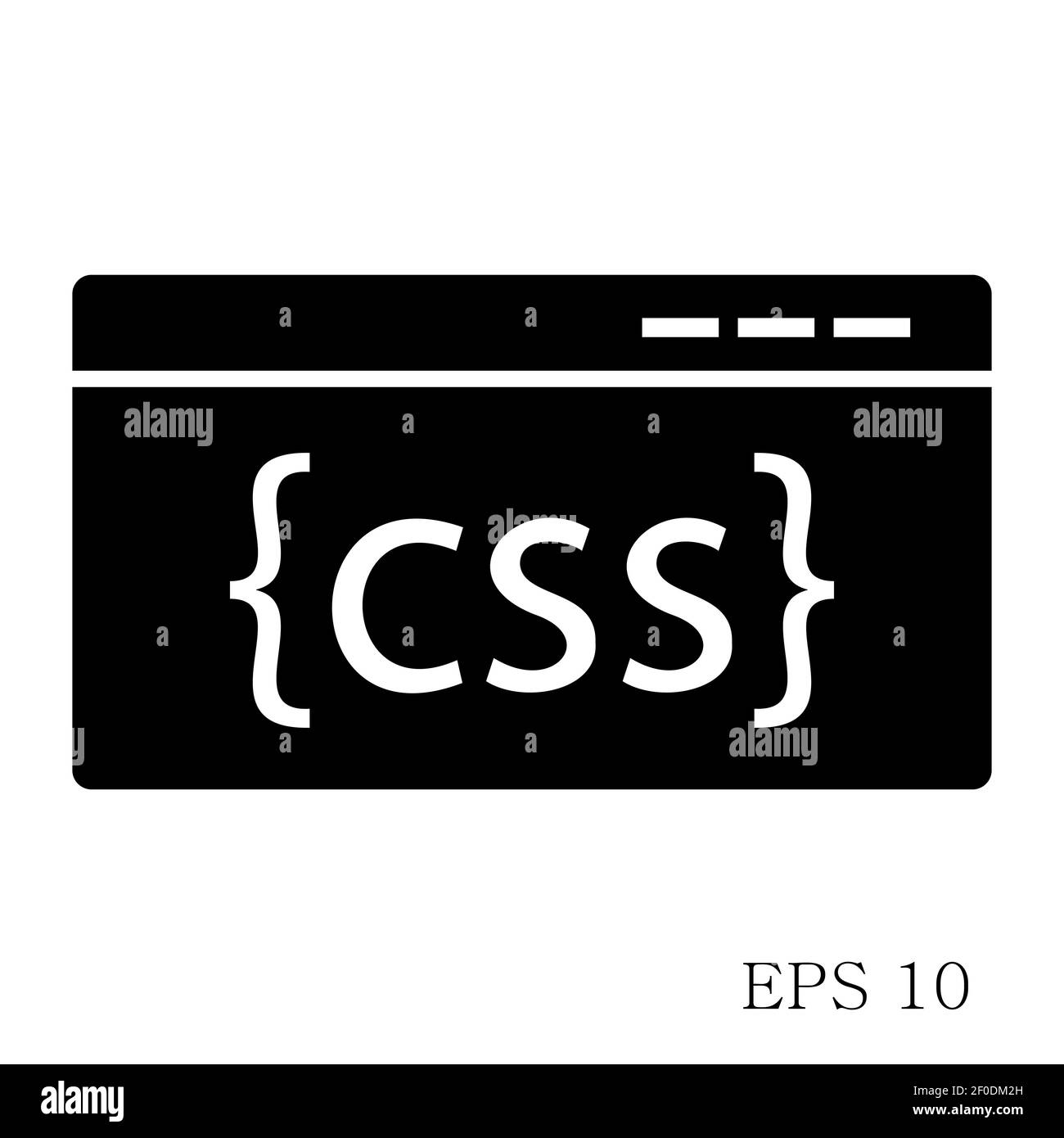 CSS-Code-Symbol auf weißem Hintergrund flache Stil isoliert. CSS-Code-Symbol für Ihre Website-Design, Logo, App, UI. Vektorgrafik, EPS10. Stock Vektor