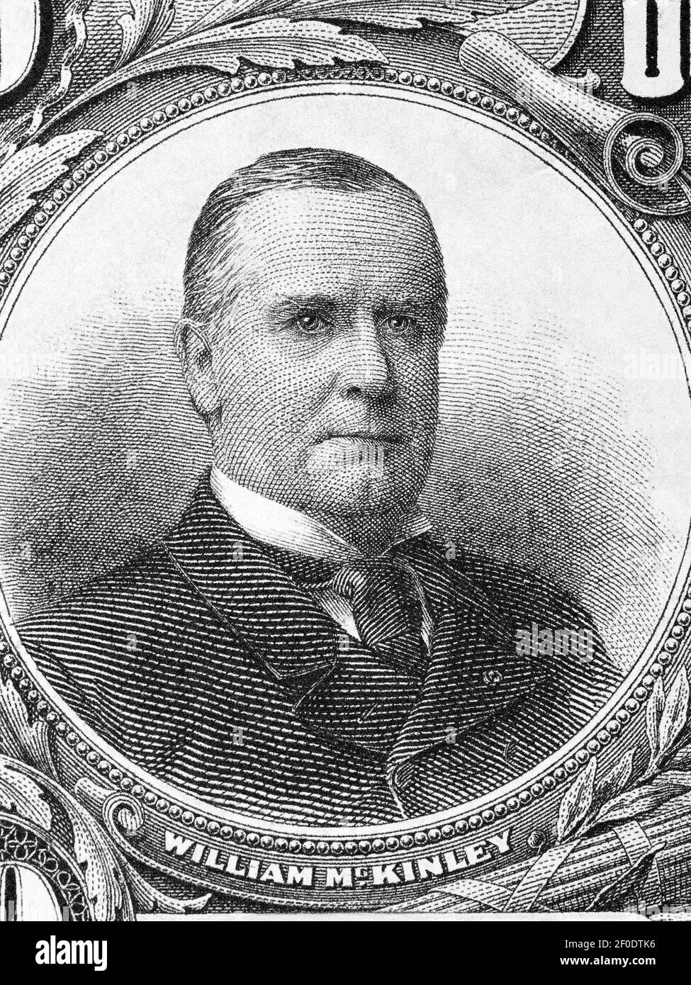 William McKinley ein Porträt aus dem alten amerikanischen Geld Stockfoto