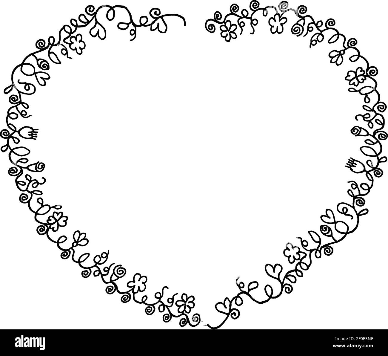 VEKTOR schwarz und weiß Blumen Rahmen Rahmen Hintergrund Stock Vektor