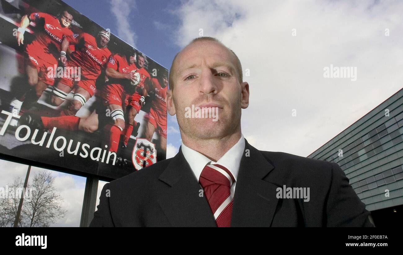 GARETH THOMAS IN TOULOUSE AM STADE TOULOUSAIN 17/1/2005 BILD DAVID ASHDOWNRUGBY Stockfoto