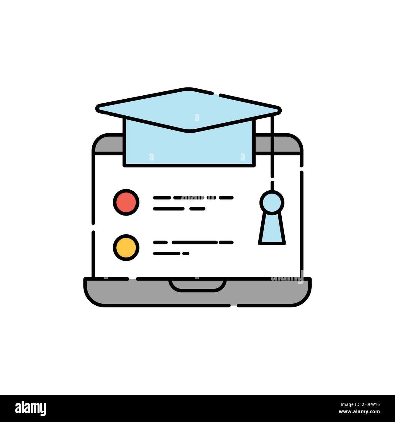 Farbliniensymbol für Streaming-Training. Piktogramm für Webseite, mobile App, Promo. UI UX GUI Design Element. Bearbeitbare Kontur. Stock Vektor