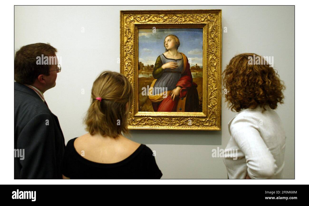 RAPHAEL - von Urbino nach Rom....20 Okt 2004 bis 16 Januar 2005 in der Nationalgalerie.,Heilige Katharina von Alexandria (Ca. 1507-8)pic David Sandison 7/7/2004 Stockfoto