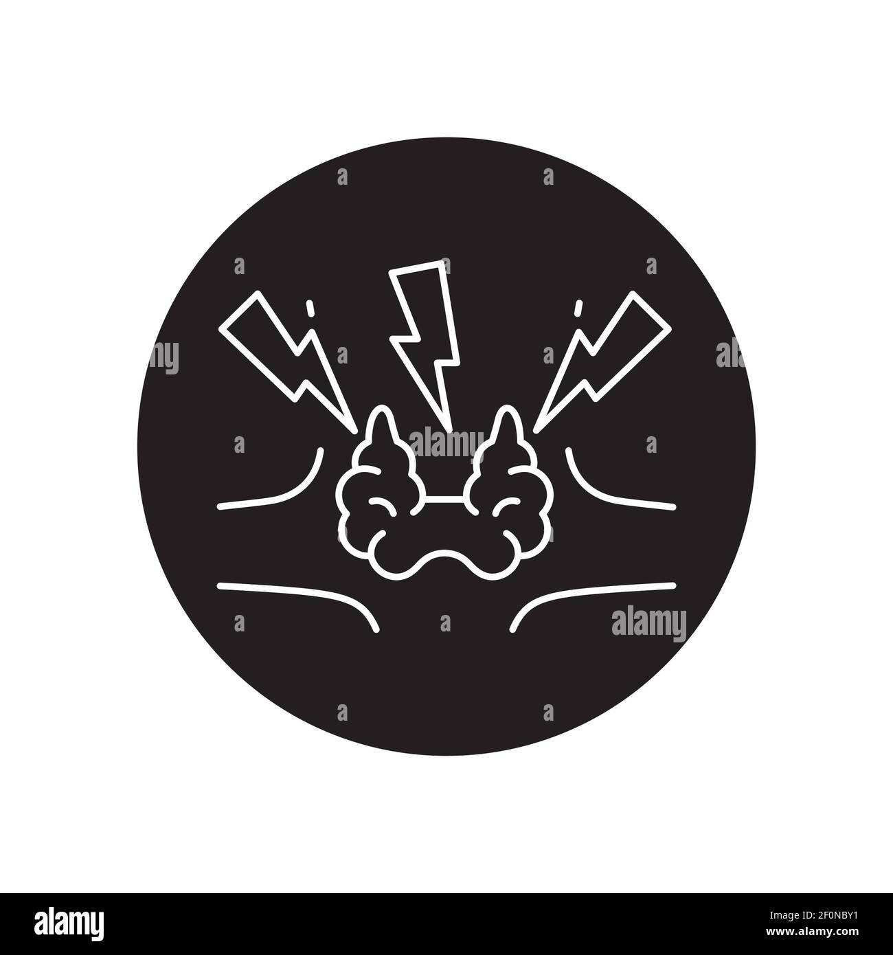 Autoimmune Thyreoiditis schwarzes Glyphen-Symbol. Piktogramm für Webseite, mobile App, Promo. Bearbeitbare Kontur Stock Vektor