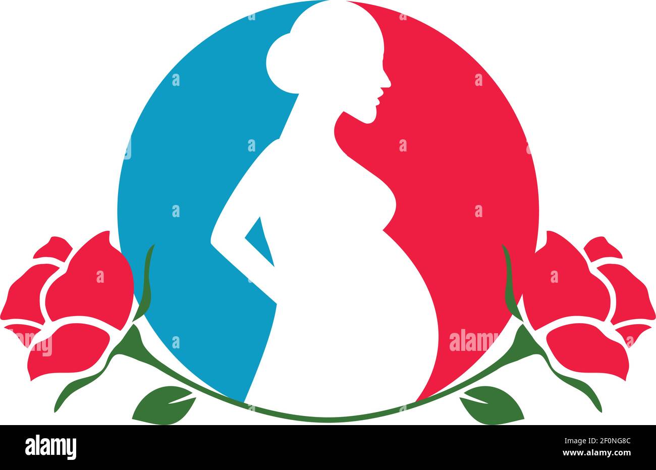 Abstrakte Schwangerschaft Symbol Logo Vektor Konzept Design Stock Vektor