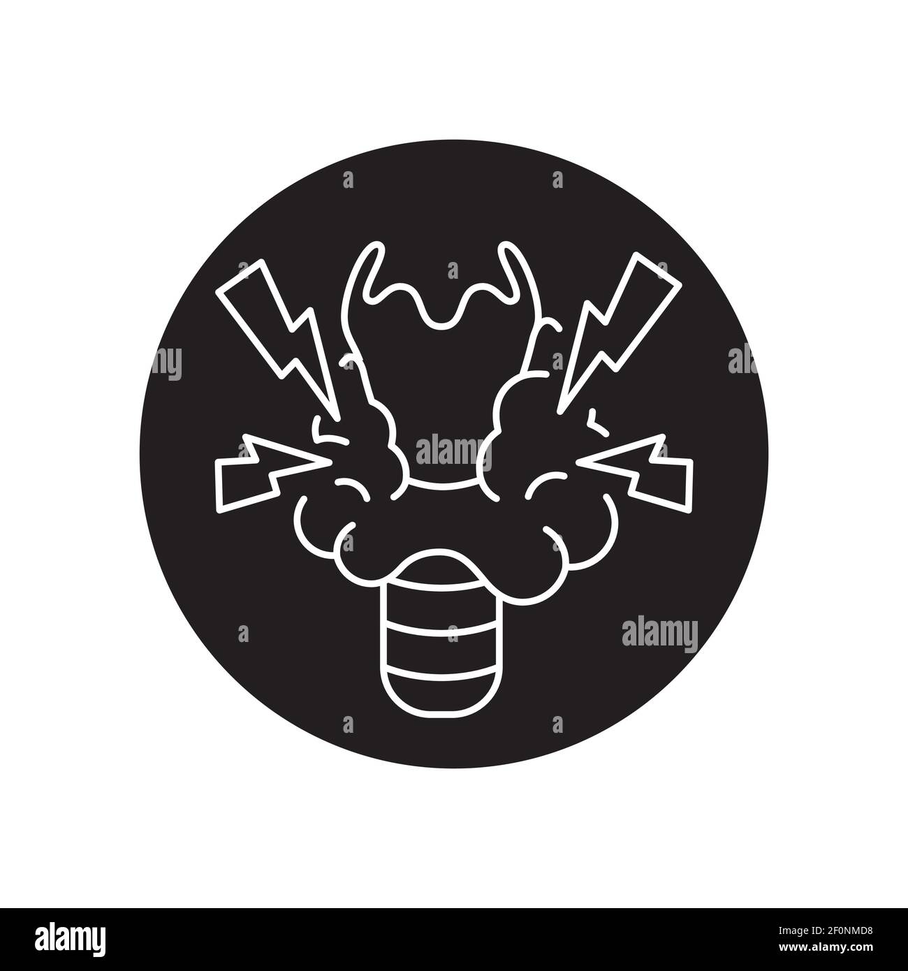 Hyperthyreose schwarze Glyphe Icon.Piktogramm für Web-Seite, mobile App, promo Stock Vektor