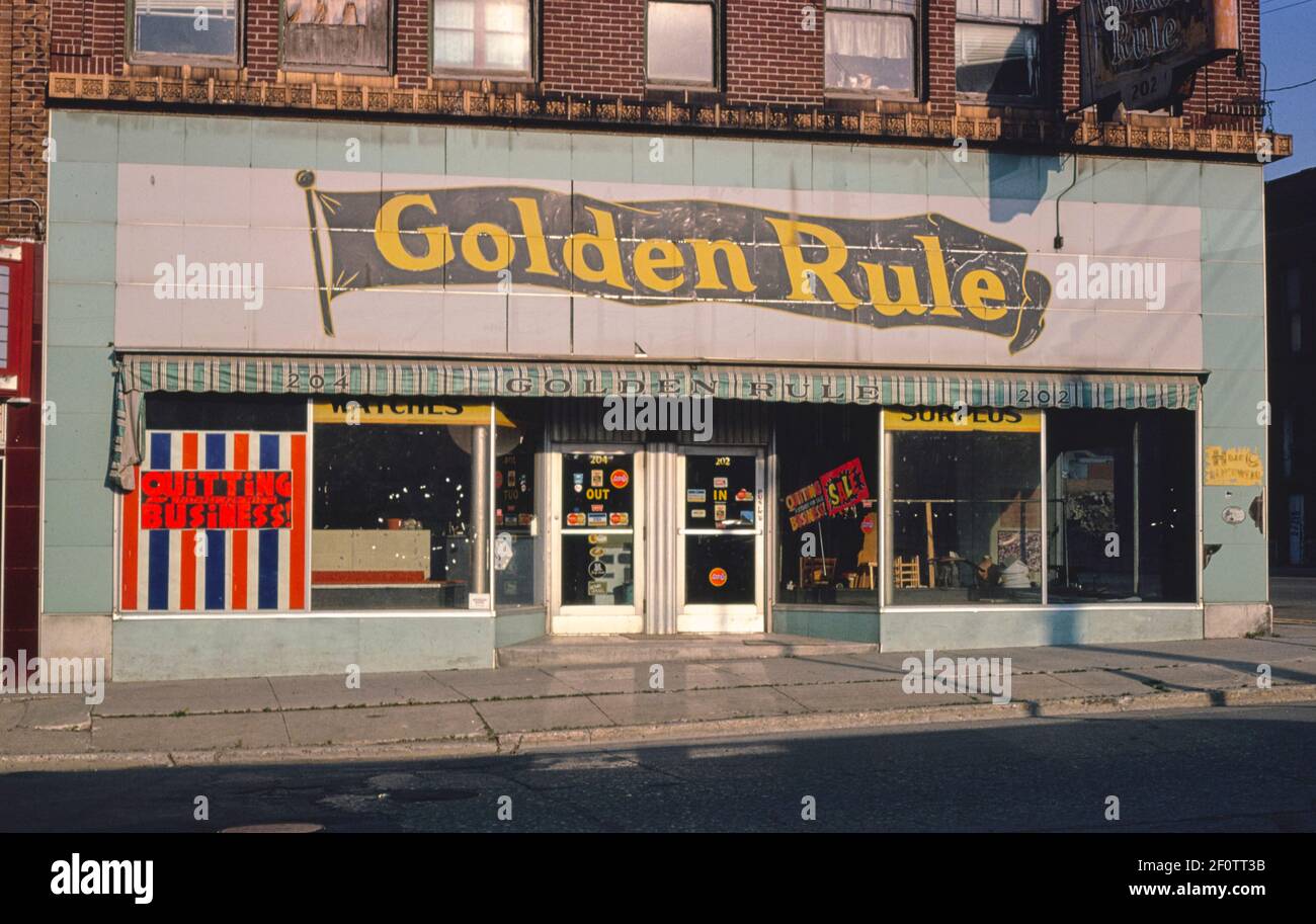 Golden Rule Storefront - Federal Avenue - Mason City - Iowa Ca. 1980 Stockfoto