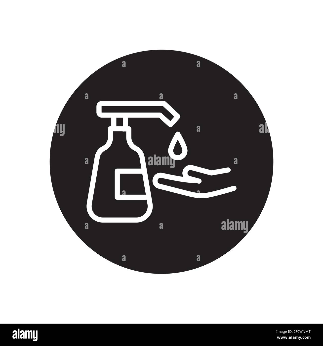 Antibakterielle Seife und schwarzes Glyphen-Symbol. Isoliertes Vektorelement. Stock Vektor