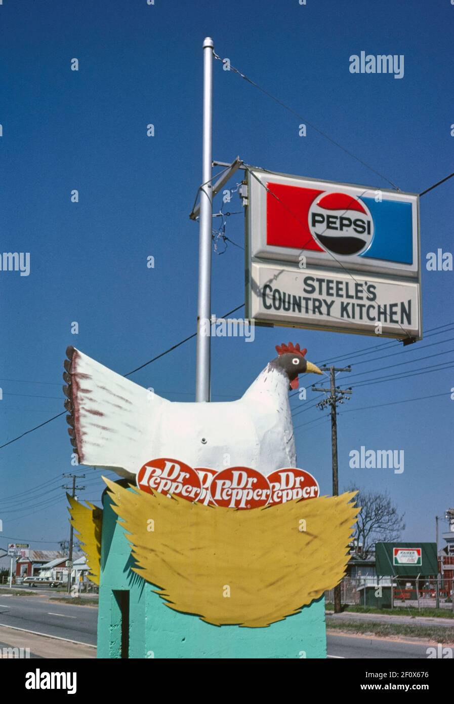 Steele Land Küche Schild Route 29 Pensacola Florida ca. 1979 Stockfoto