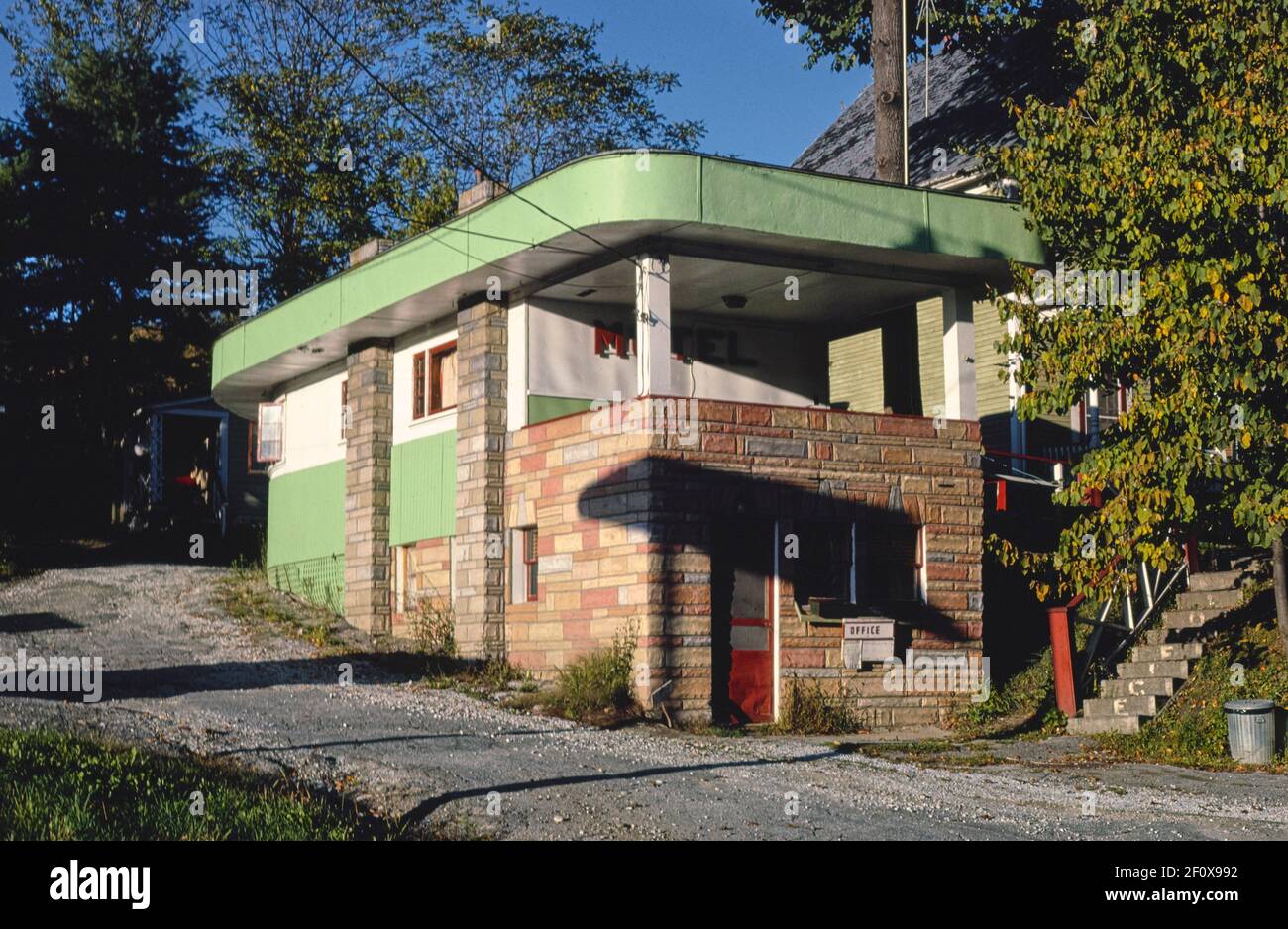 Le Mays Motel Route 302 Barre Vermont ca. 1984 Stockfoto