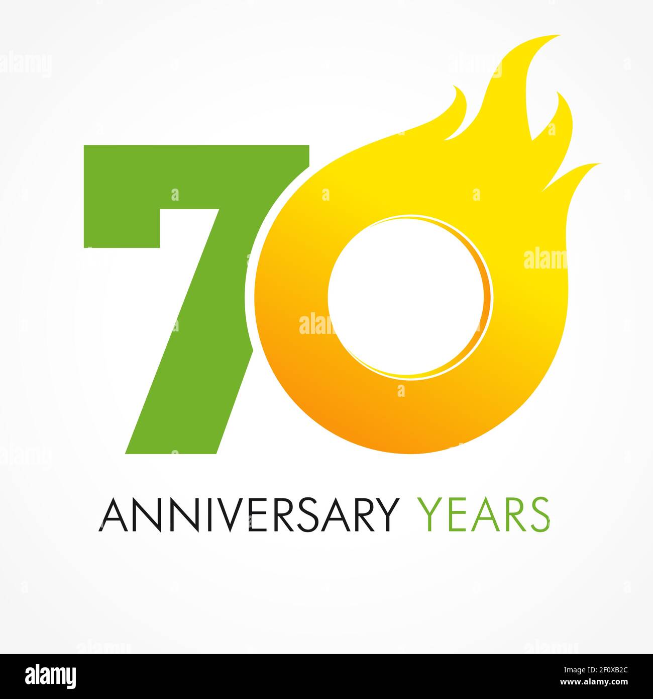 Zahlen zum 70. Jahrestag. 70 Jahre altes Logo. Helle Gratzen. Isolierte abstrakte Grafik-Design-Vorlage. Creative 0 Zeichen 3D Stellen. Bis zu 70 perc Stock Vektor