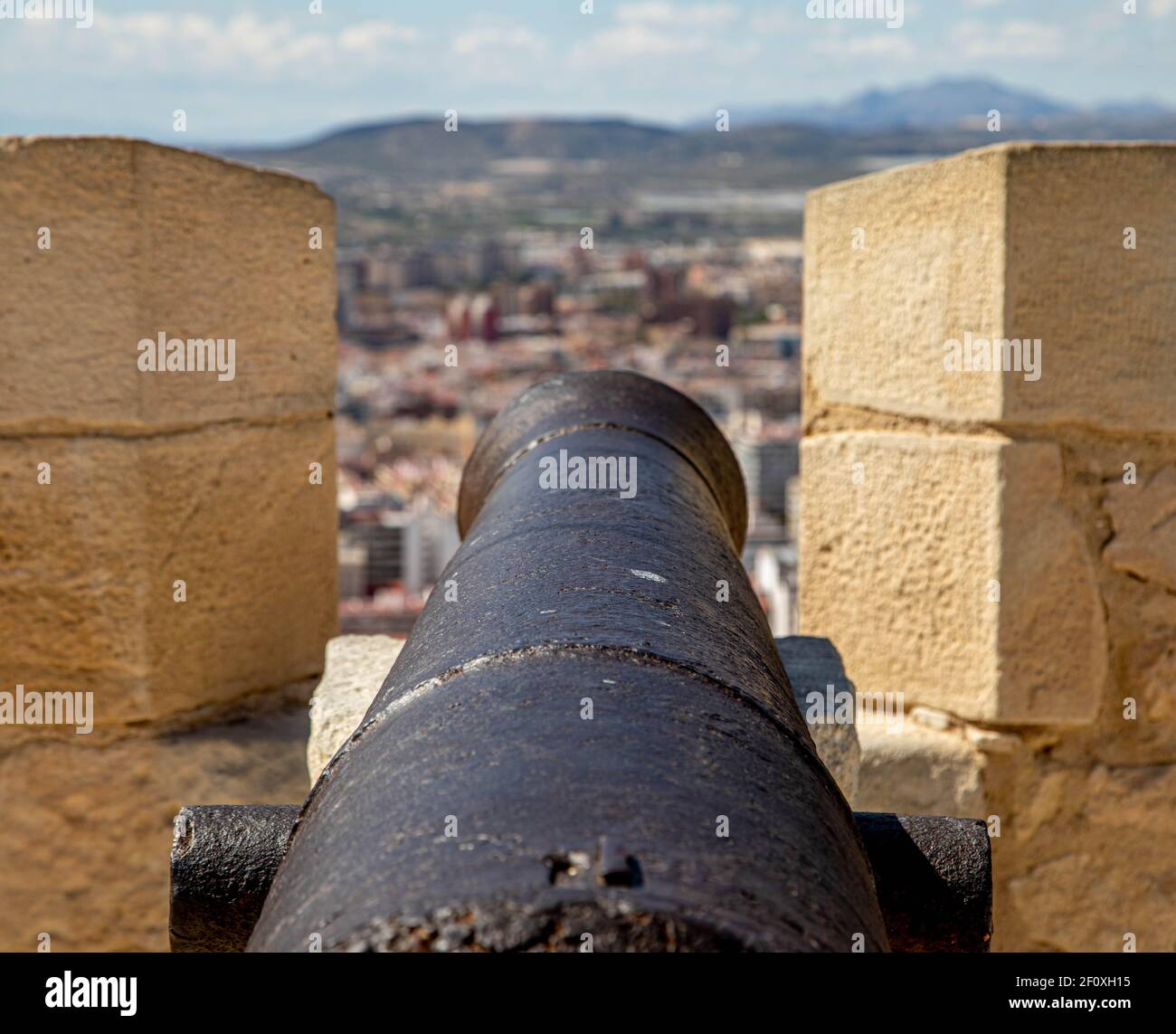 Santa Barbara Castle, Alicante, Costa Blanca, Spanien Stockfoto