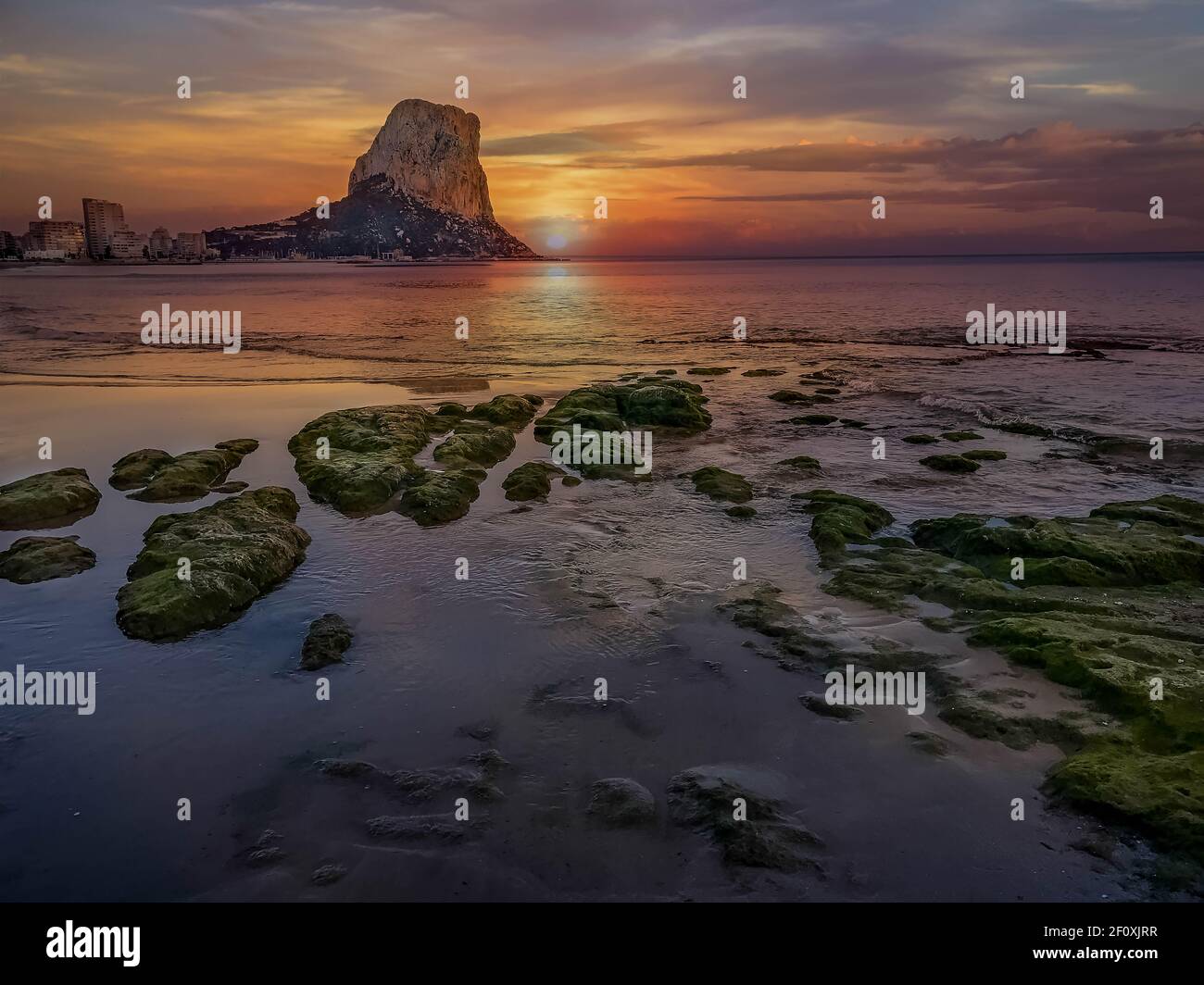 Calpe, Vista Ifach, Costa Blanca, Spanien Stockfoto