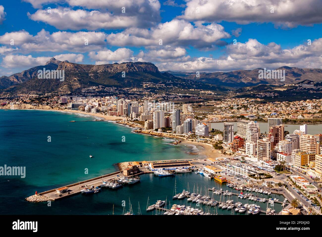 Calpe, Vista Ifach, Costa Blanca, Spanien Stockfoto