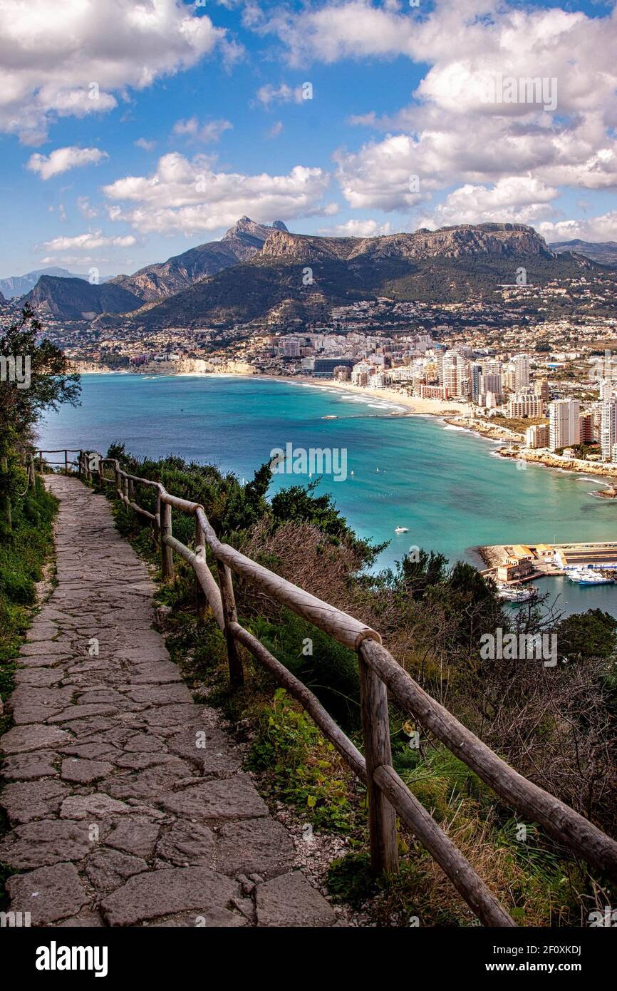 Calpe, Vista Ifach, Costa Blanca, Spanien Stockfoto
