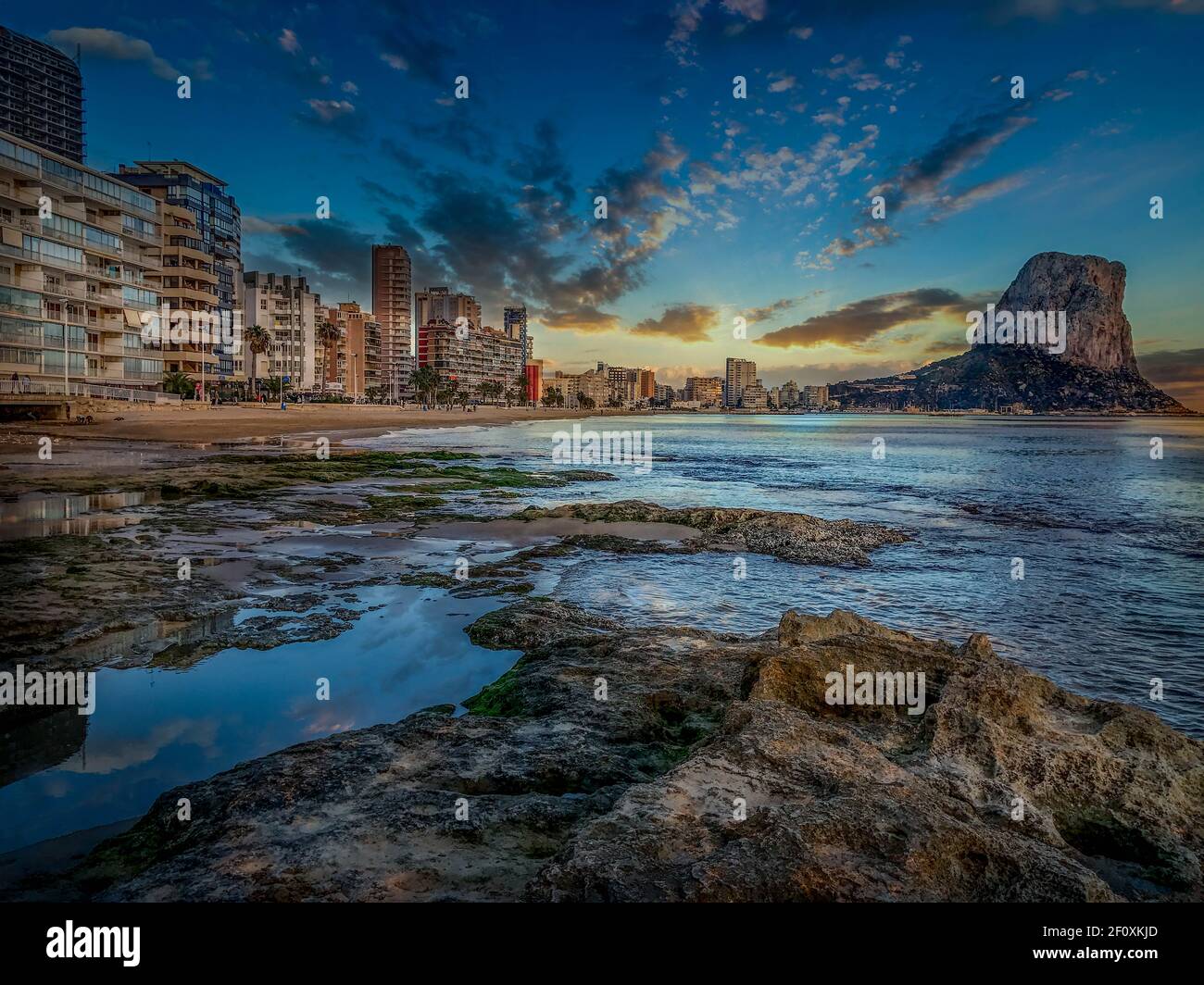 Calpe, Vista Ifach, Costa Blanca, Spanien Stockfoto