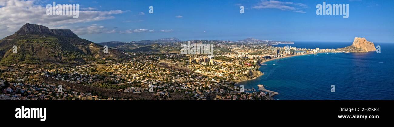 Calpe, Vista Ifach, Costa Blanca, Spanien Stockfoto