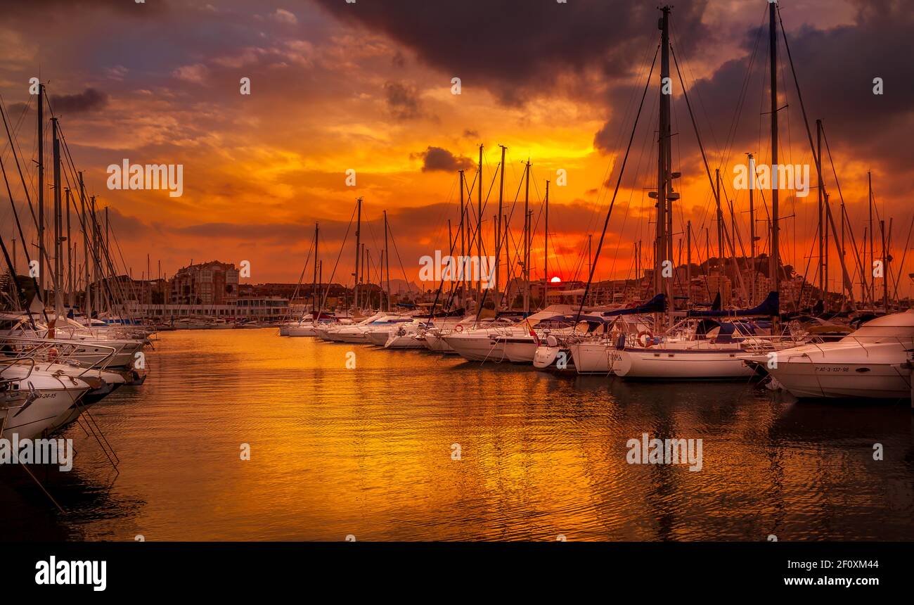 Denia, Marina, Costa Blanca, Spanien Stockfoto