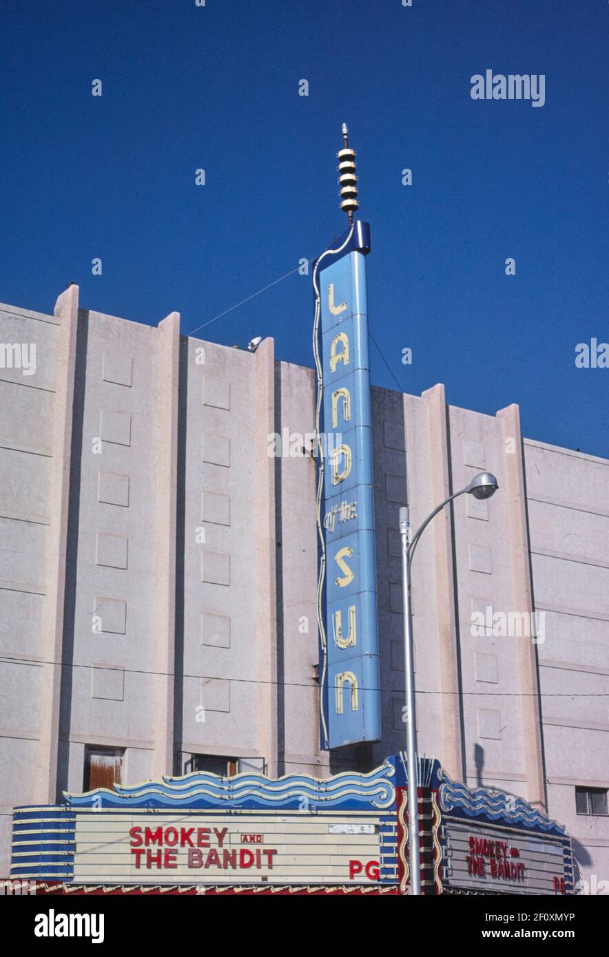 Land of the Sun Theater - Main Street - Artesia - New Mexico ca. 1979 Stockfoto