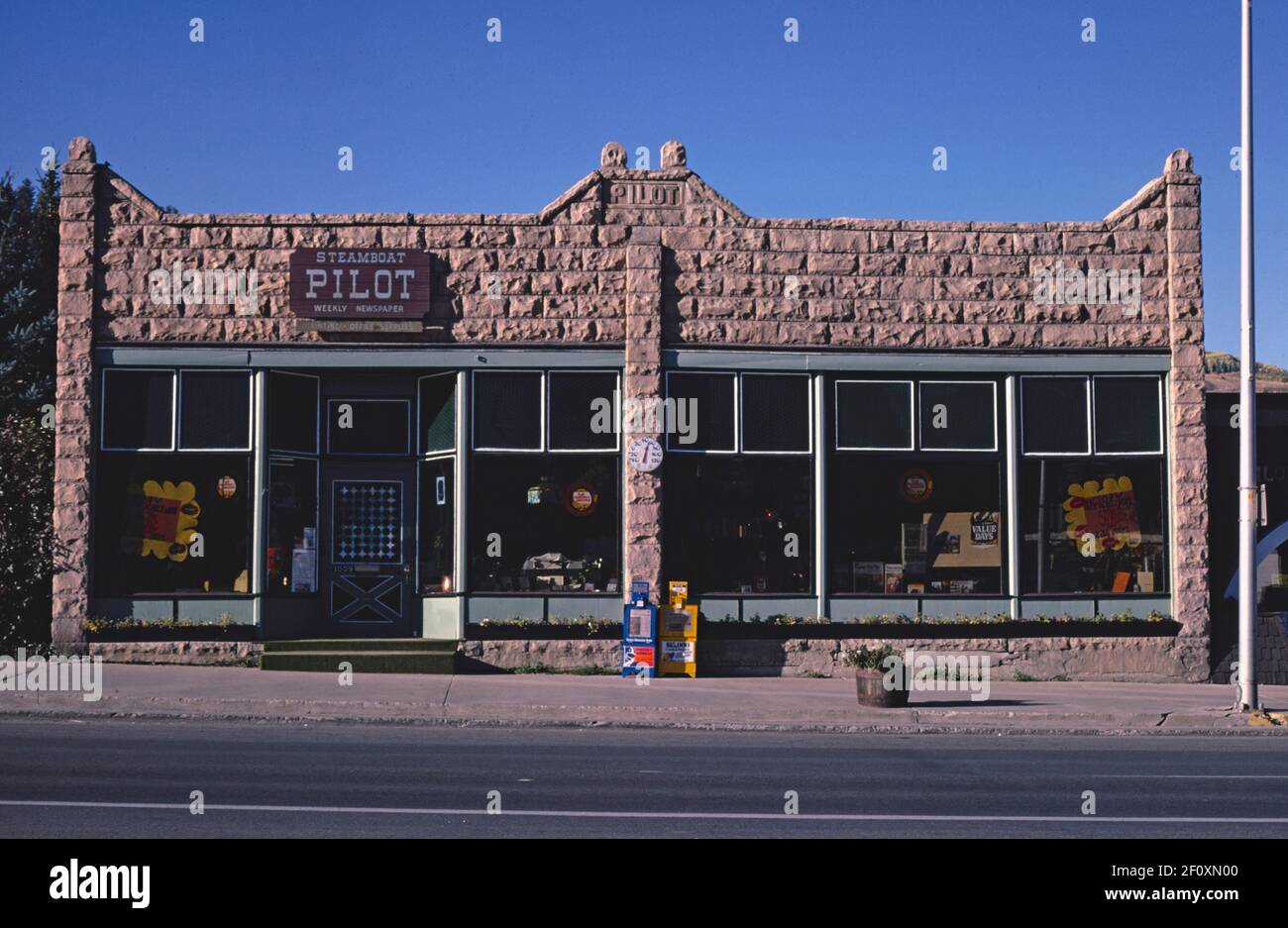 1980s Vereinigte Staaten - Steamboat Pilot Steamboat Springs Colorado ca. 1980 Stockfoto