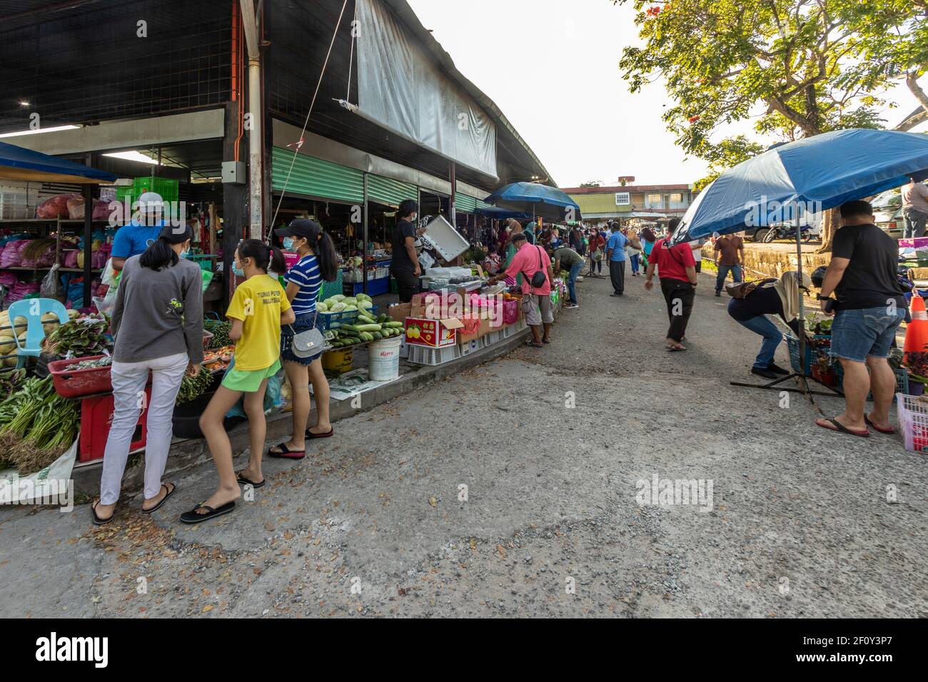 Tuaran Markt Sabah Borneo Malaysia Stockfoto