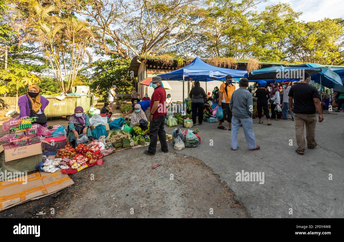 Tuaran Markt Sabah Borneo Malaysia Stockfoto