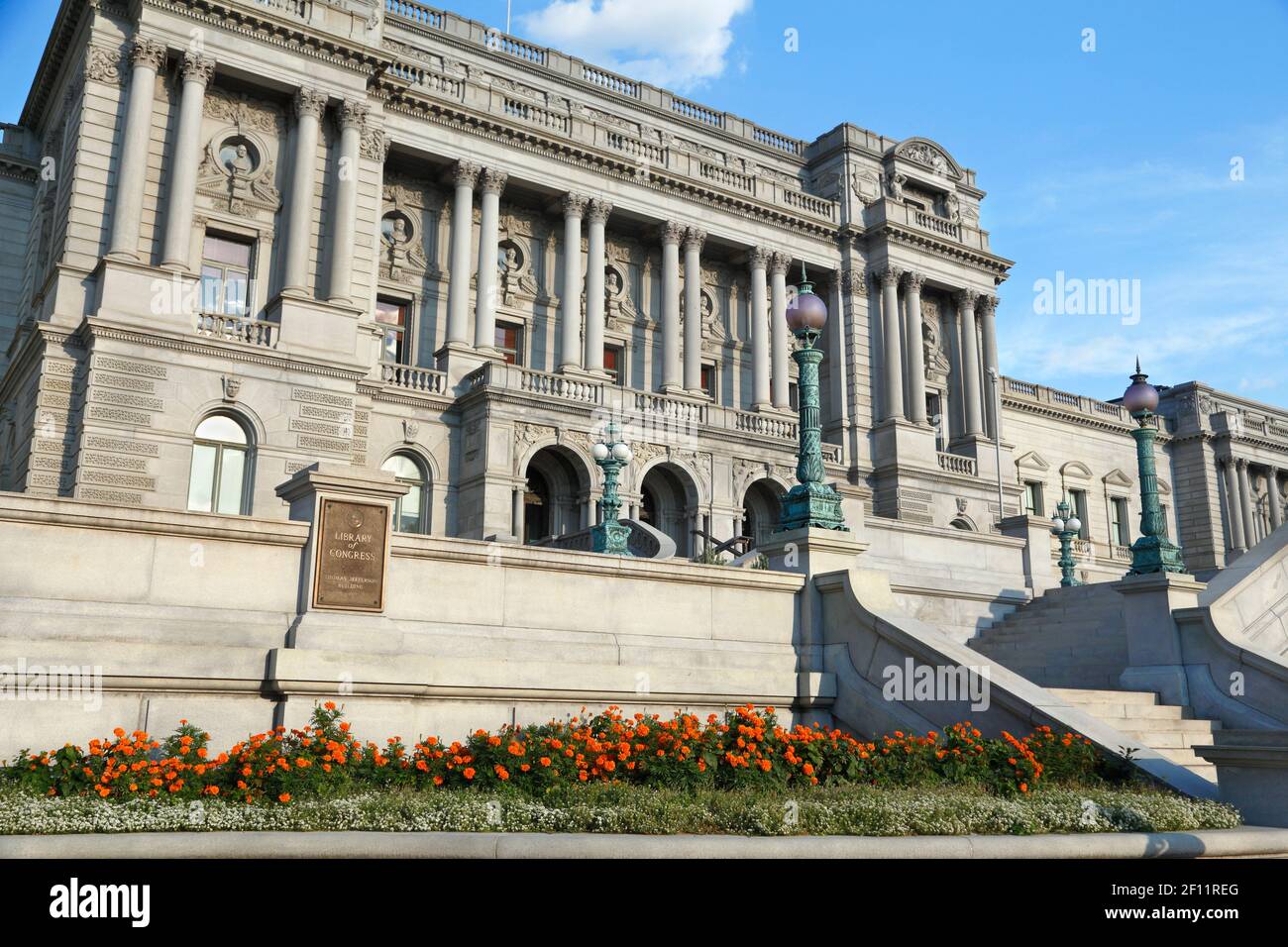 Bibliothek des Kongressgebäudes, Außenansicht, Washington DC Stockfoto