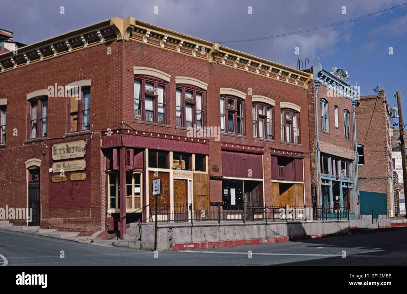 1990s Vereinigte Staaten - Miner's Diner Building Bisbee Arizona Ca. 1991 Stockfoto