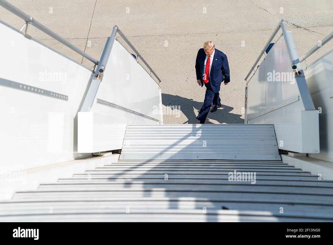 Präsident Donald Trump an einem Donnerstag, den 25 2019. September, auf dem Weg zur gemeinsamen Basis Andrews MD Stockfoto
