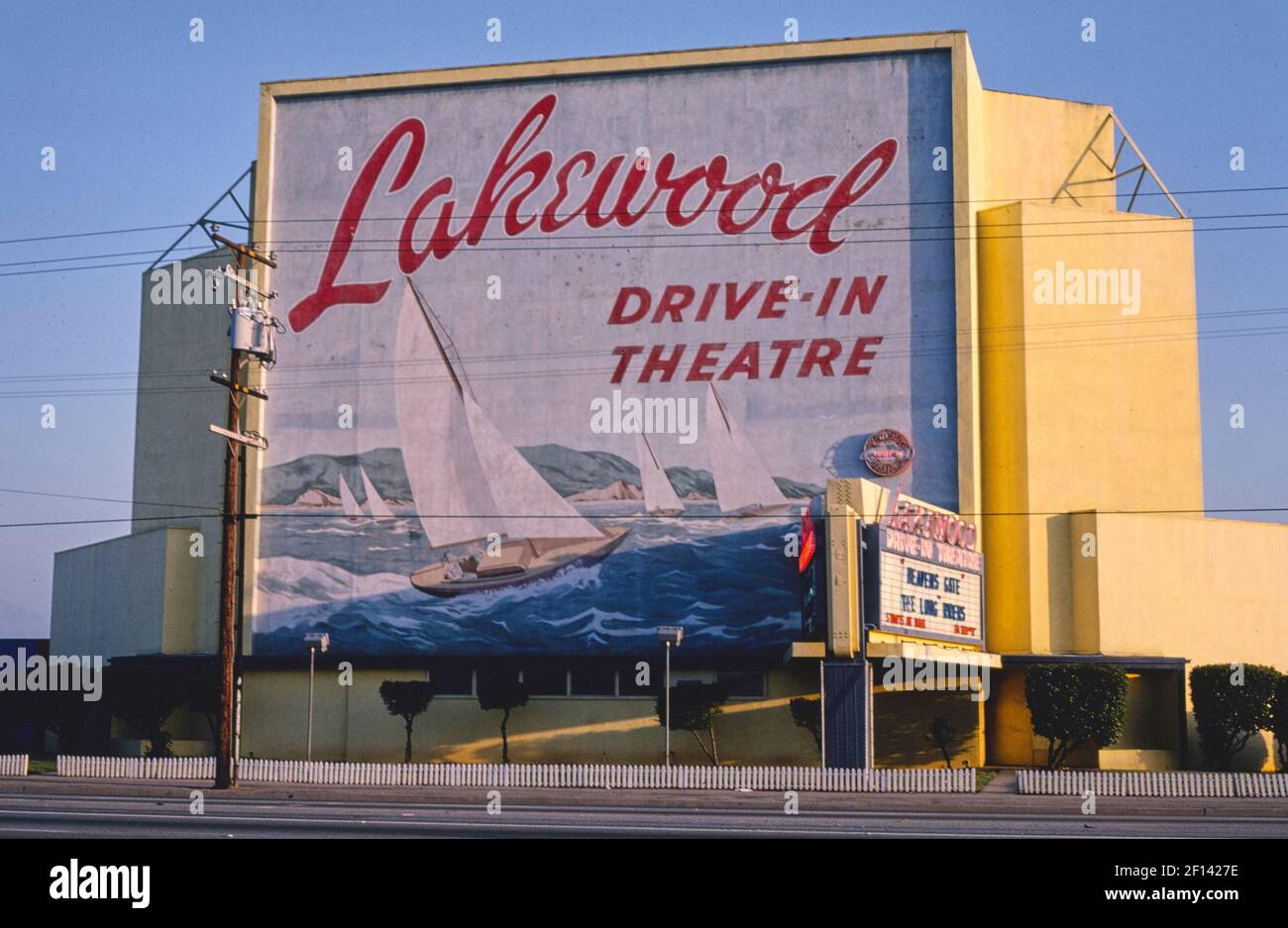 Lakewood Drive-in Theater Carson Street Lakewood California Ca. 1981 Stockfoto