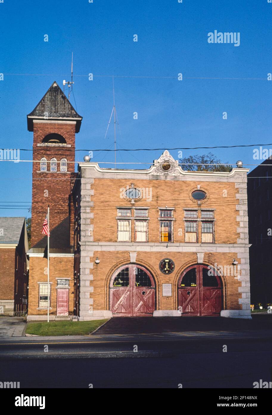 Feuerwehrstation Route 14 Barre Vermont ca. 1984 Stockfoto