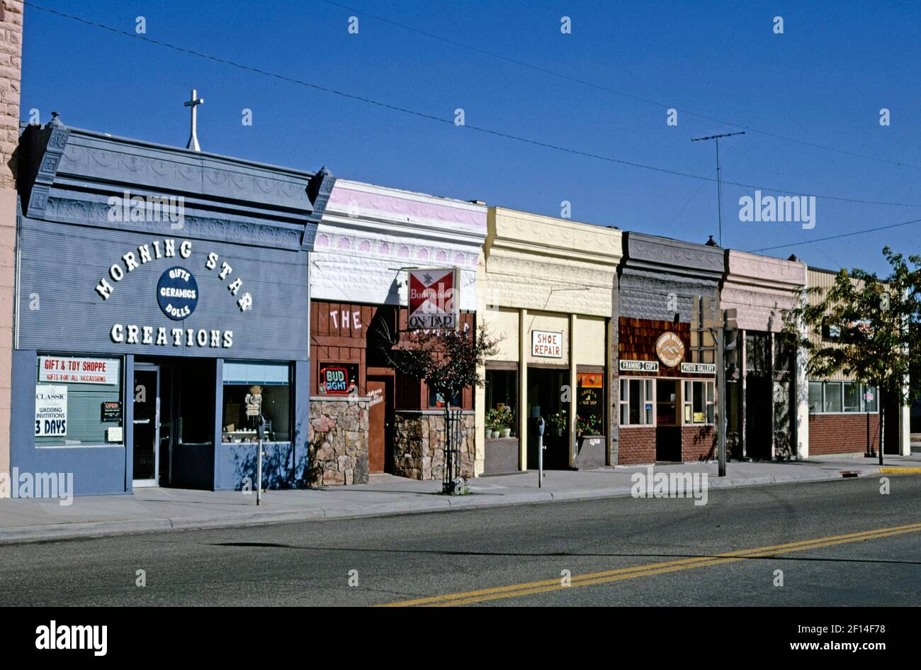 1990s Vereinigte Staaten - fünf Geschäfte Walsenburg Colorado ca. 1991 Stockfoto