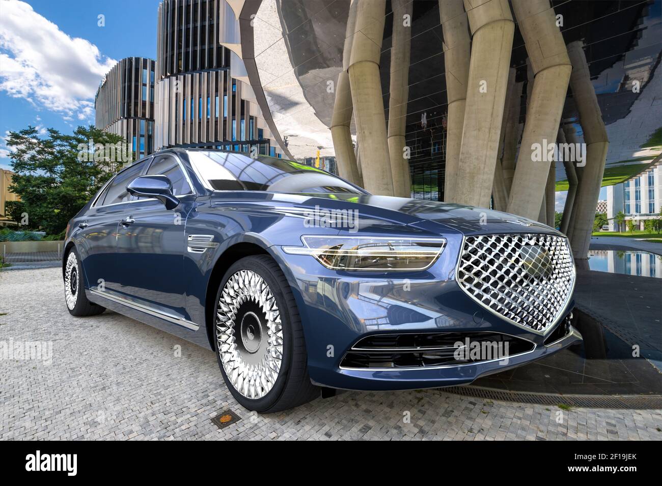 Genesis G90 Luxuslimousine Stockfoto