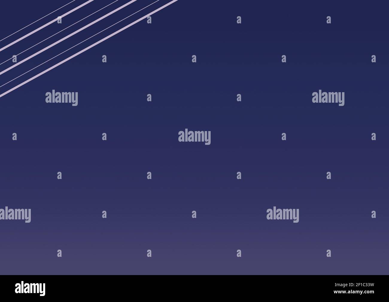 Zusammensetzung von hellgrauen und blauen diagonalen Linien über die Oberseite Linke Ecke mit dunkelblauem Hintergrund Stockfoto