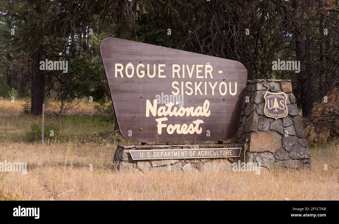 Rogue River-Siskiyou National Forests Oregon State Vereinigte Staaten Stockfoto