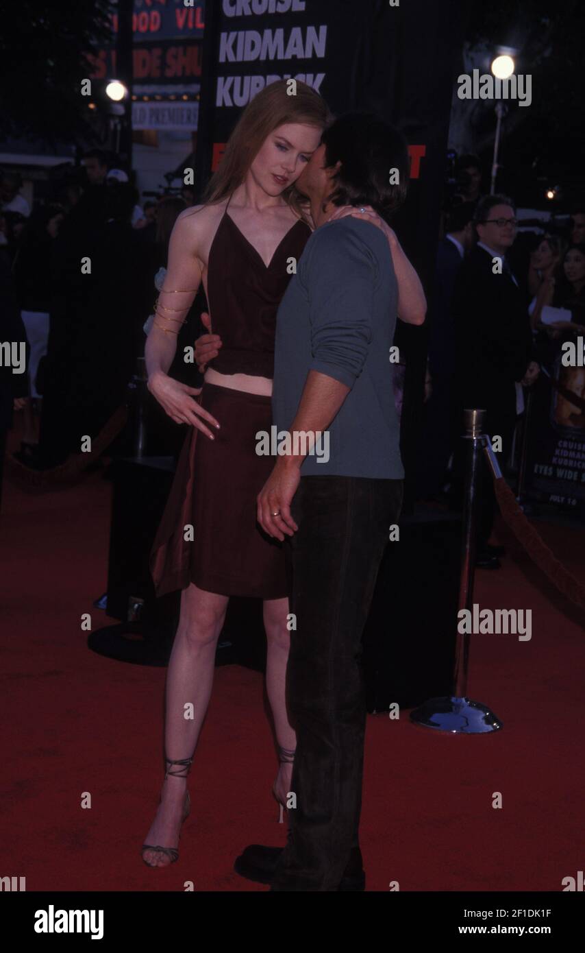 Nicole Kidman und Tom Cruise besuchen die Eyes Wide Shut Premiere am 13. Juli 1999 in Los Angeles, CA. Bildnachweis: Paul Fenton/Shooting Star/Sipa USA Stockfoto