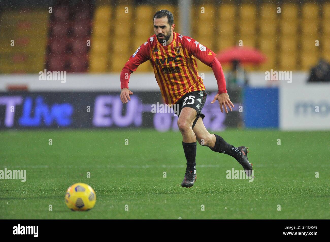 Marco Sau Spieler von Benevento, während des Spiels der italienischen Fußball-Liga Serie A zwischen Benevento gegen Atalanta Endergebnis 1-4, Spiel spielte ein Stockfoto