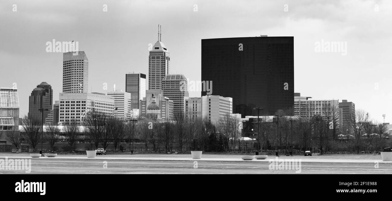 Downtown City Skyline Indianapolis Indiana USA Stockfoto